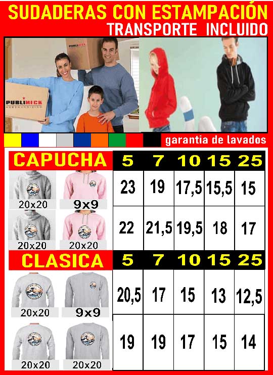 sudaderas personalizadas o Incio